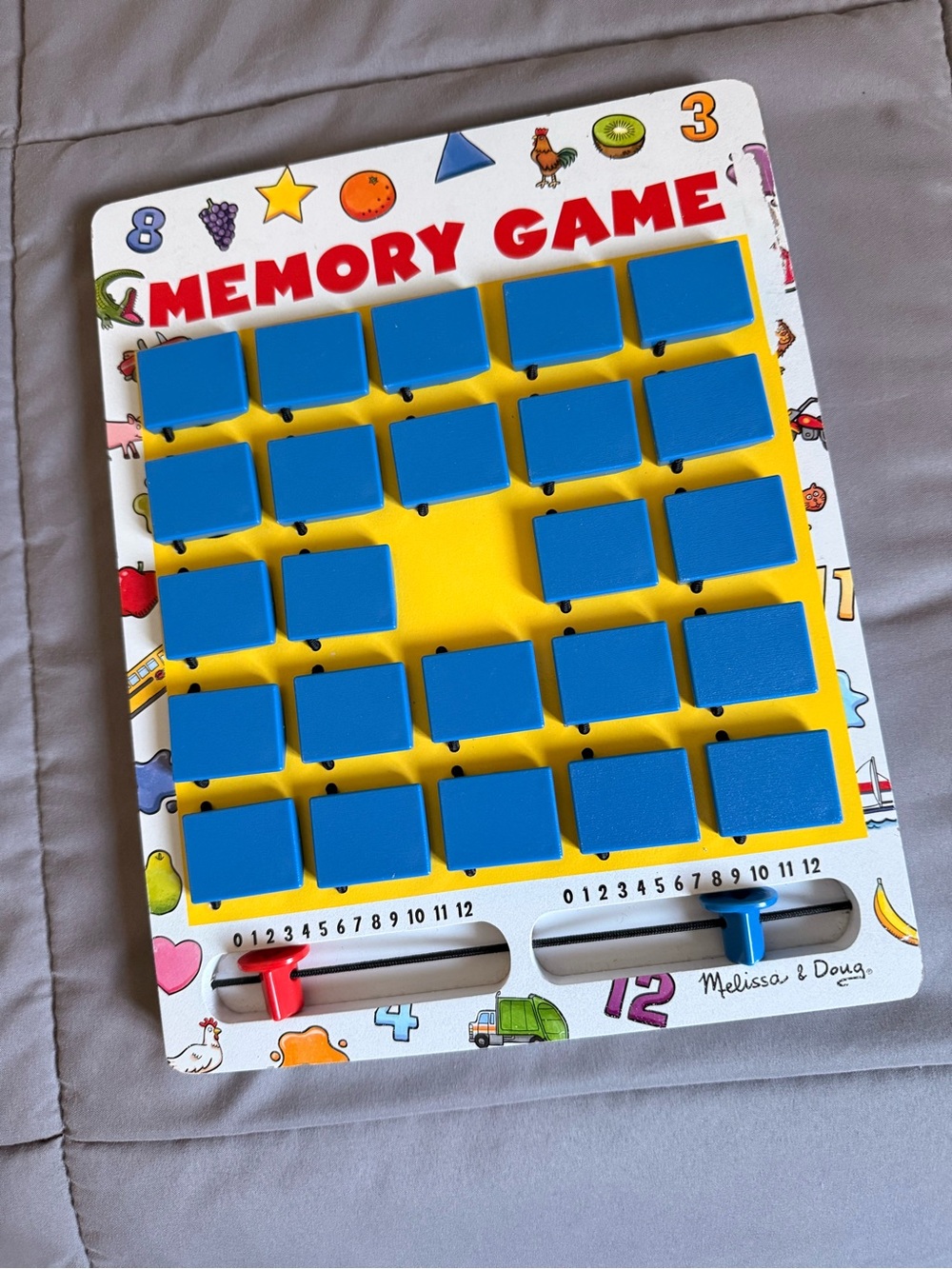 Melissa & Doug Blue and Yellow Flip Memory Game Board